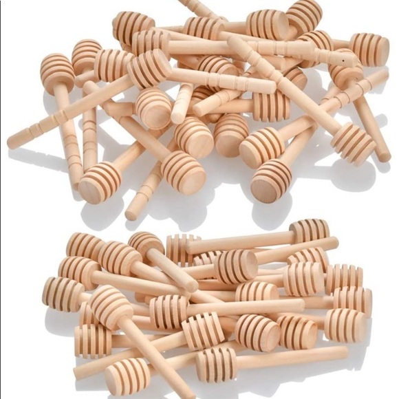 50 Pack 3” and 4” Wooden Mini Honey Dipper Sticks - Picture 1 of 6